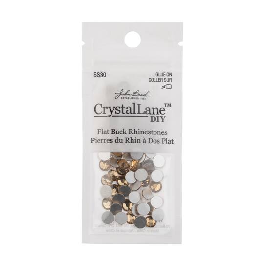 John Bead Crystal Lane SS30 Glass Round Flatback Rhinestones